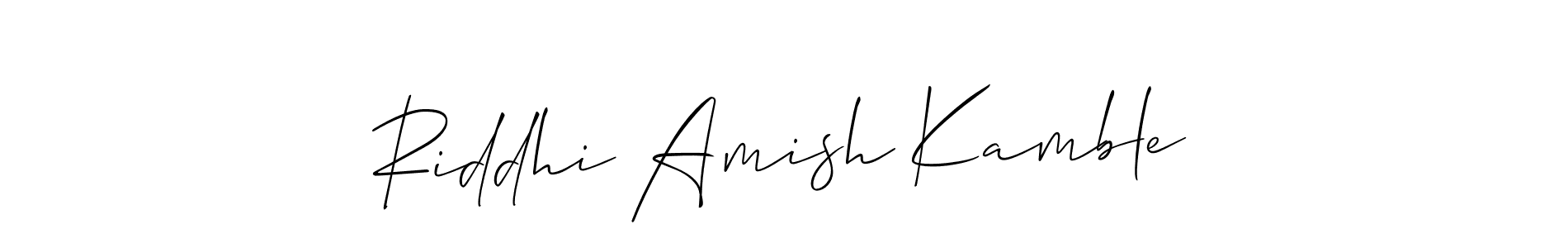 How to Draw Riddhi Amish Kamble signature style? Allison_Script is a latest design signature styles for name Riddhi Amish Kamble. Riddhi Amish Kamble signature style 2 images and pictures png