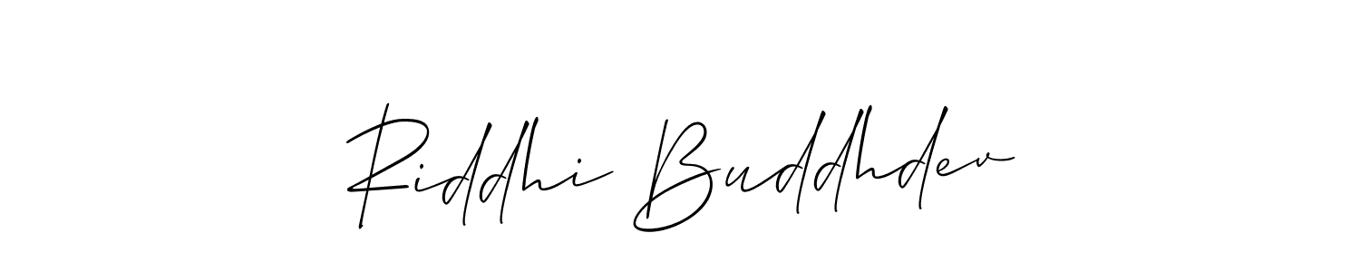 It looks lik you need a new signature style for name Riddhi Buddhdev. Design unique handwritten (Allison_Script) signature with our free signature maker in just a few clicks. Riddhi Buddhdev signature style 2 images and pictures png