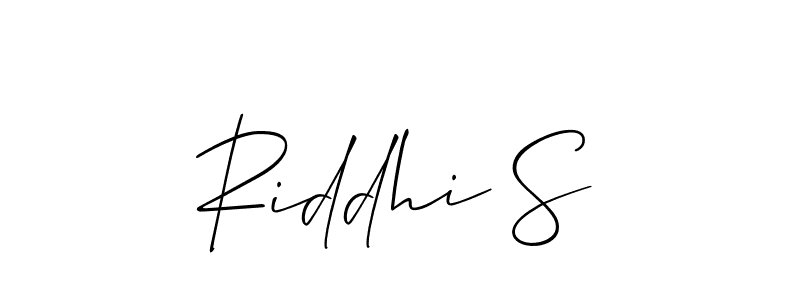 Make a beautiful signature design for name Riddhi S. Use this online signature maker to create a handwritten signature for free. Riddhi S signature style 2 images and pictures png