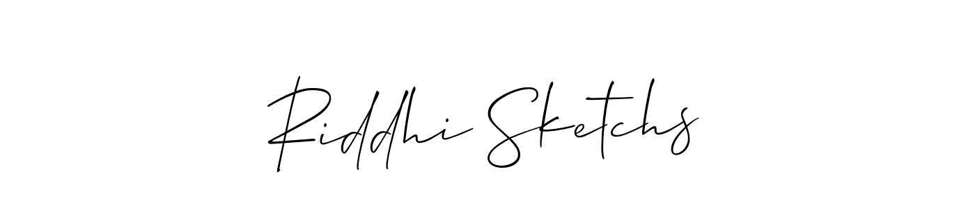 Make a beautiful signature design for name Riddhi Sketchs. With this signature (Allison_Script) style, you can create a handwritten signature for free. Riddhi Sketchs signature style 2 images and pictures png