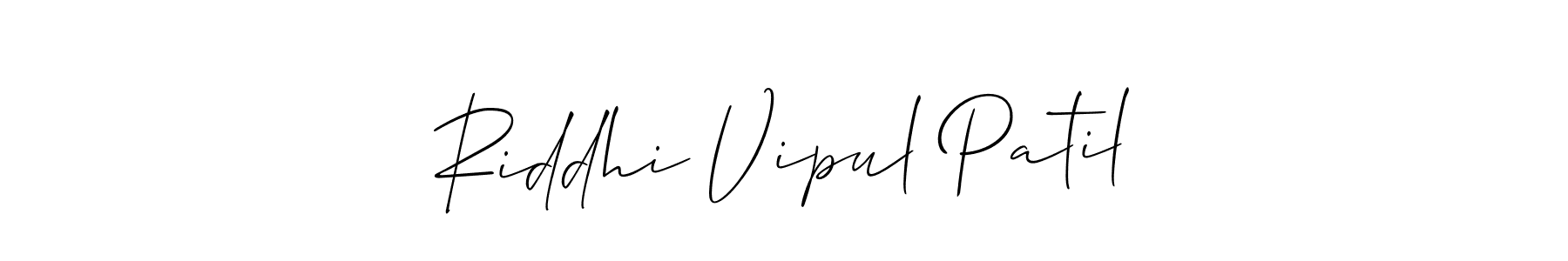 Make a beautiful signature design for name Riddhi Vipul Patil. Use this online signature maker to create a handwritten signature for free. Riddhi Vipul Patil signature style 2 images and pictures png