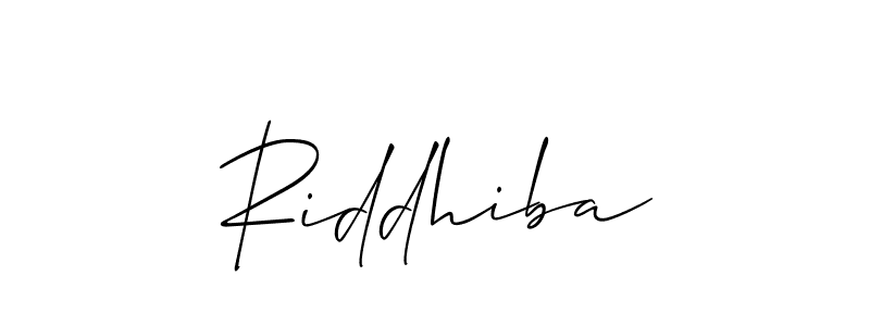 Make a beautiful signature design for name Riddhiba. Use this online signature maker to create a handwritten signature for free. Riddhiba signature style 2 images and pictures png