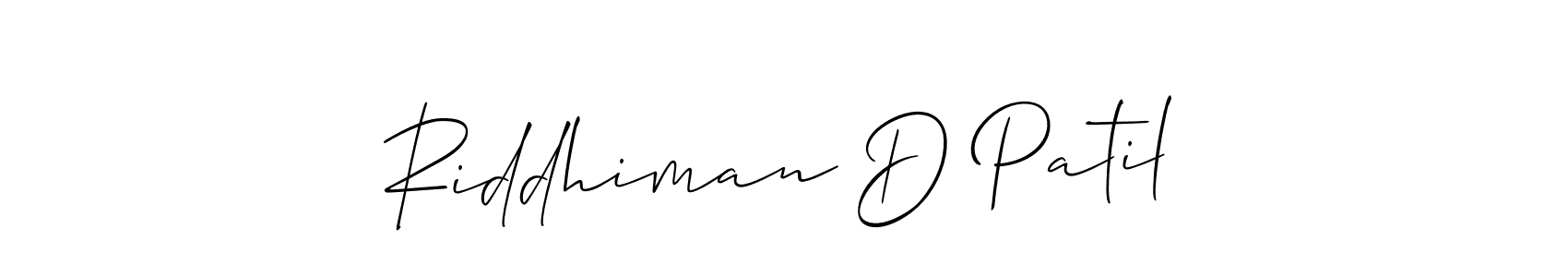 How to Draw Riddhiman D Patil signature style? Allison_Script is a latest design signature styles for name Riddhiman D Patil. Riddhiman D Patil signature style 2 images and pictures png