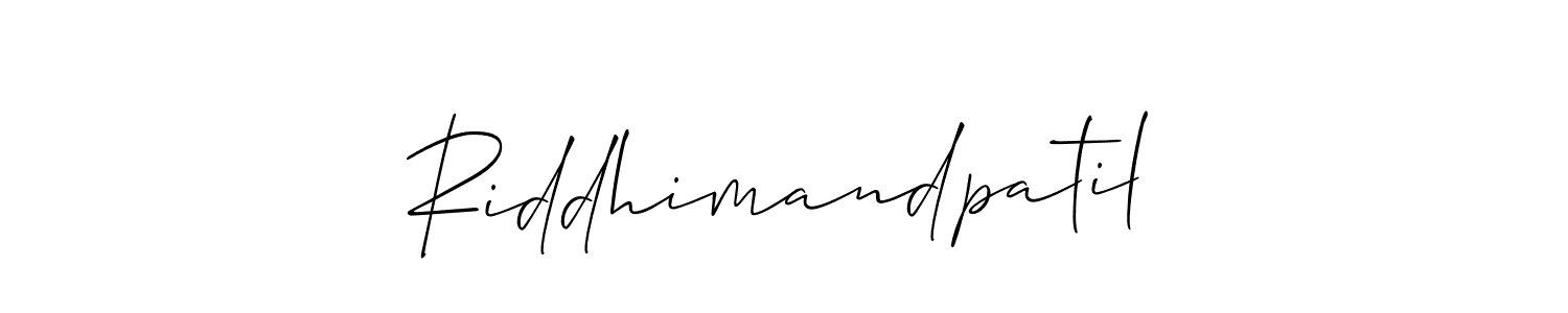 It looks lik you need a new signature style for name Riddhimandpatil. Design unique handwritten (Allison_Script) signature with our free signature maker in just a few clicks. Riddhimandpatil signature style 2 images and pictures png