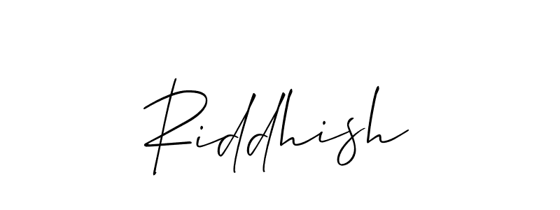 Riddhish stylish signature style. Best Handwritten Sign (Allison_Script) for my name. Handwritten Signature Collection Ideas for my name Riddhish. Riddhish signature style 2 images and pictures png