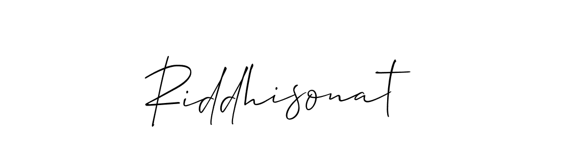 Create a beautiful signature design for name Riddhisonat. With this signature (Allison_Script) fonts, you can make a handwritten signature for free. Riddhisonat signature style 2 images and pictures png