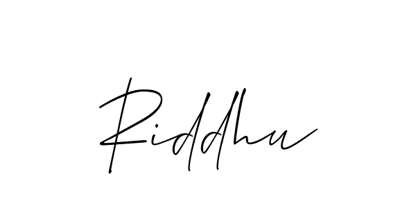 Best and Professional Signature Style for Riddhu. Allison_Script Best Signature Style Collection. Riddhu signature style 2 images and pictures png