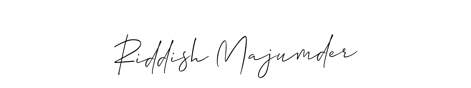 Design your own signature with our free online signature maker. With this signature software, you can create a handwritten (Allison_Script) signature for name Riddish Majumder. Riddish Majumder signature style 2 images and pictures png