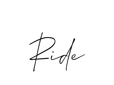 Create a beautiful signature design for name Ride. With this signature (Allison_Script) fonts, you can make a handwritten signature for free. Ride signature style 2 images and pictures png