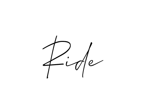 Also You can easily find your signature by using the search form. We will create Ride  name handwritten signature images for you free of cost using Allison_Script sign style. Ride  signature style 2 images and pictures png