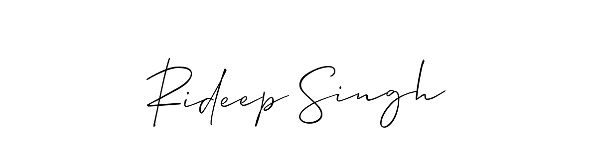 Make a beautiful signature design for name Rideep Singh. Use this online signature maker to create a handwritten signature for free. Rideep Singh signature style 2 images and pictures png