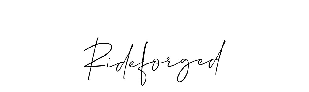 Also we have Rideforged name is the best signature style. Create professional handwritten signature collection using Allison_Script autograph style. Rideforged signature style 2 images and pictures png