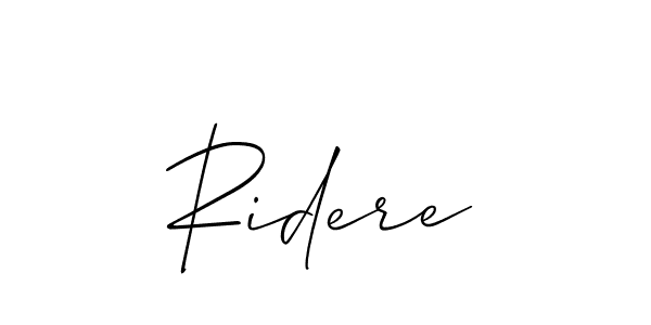 Ridere stylish signature style. Best Handwritten Sign (Allison_Script) for my name. Handwritten Signature Collection Ideas for my name Ridere. Ridere signature style 2 images and pictures png