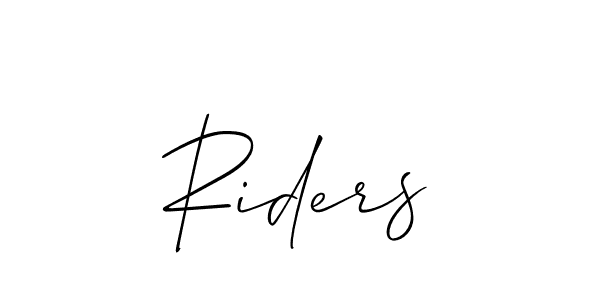 Create a beautiful signature design for name Riders. With this signature (Allison_Script) fonts, you can make a handwritten signature for free. Riders signature style 2 images and pictures png