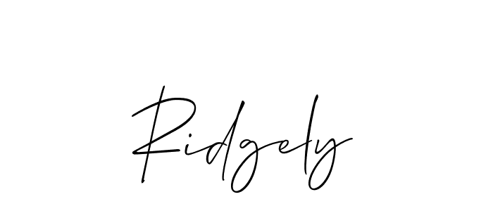 Also we have Ridgely name is the best signature style. Create professional handwritten signature collection using Allison_Script autograph style. Ridgely signature style 2 images and pictures png