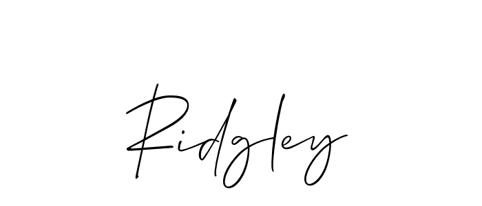 Also You can easily find your signature by using the search form. We will create Ridgley name handwritten signature images for you free of cost using Allison_Script sign style. Ridgley signature style 2 images and pictures png