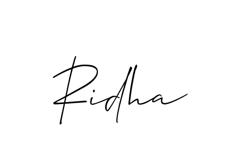 How to make Ridha name signature. Use Allison_Script style for creating short signs online. This is the latest handwritten sign. Ridha signature style 2 images and pictures png