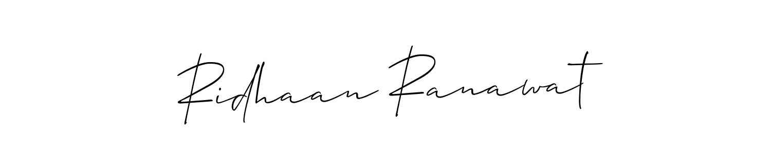 Design your own signature with our free online signature maker. With this signature software, you can create a handwritten (Allison_Script) signature for name Ridhaan Ranawat. Ridhaan Ranawat signature style 2 images and pictures png