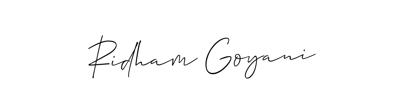 This is the best signature style for the Ridham Goyani name. Also you like these signature font (Allison_Script). Mix name signature. Ridham Goyani signature style 2 images and pictures png