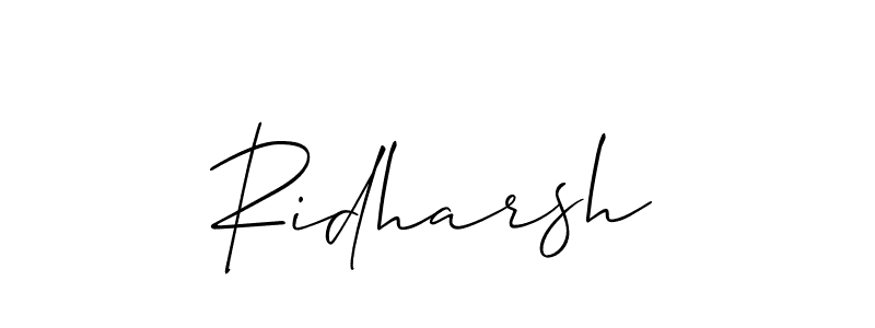 Also we have Ridharsh name is the best signature style. Create professional handwritten signature collection using Allison_Script autograph style. Ridharsh signature style 2 images and pictures png