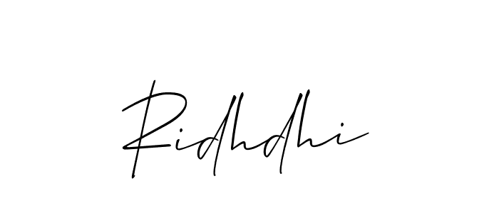 Allison_Script is a professional signature style that is perfect for those who want to add a touch of class to their signature. It is also a great choice for those who want to make their signature more unique. Get Ridhdhi name to fancy signature for free. Ridhdhi signature style 2 images and pictures png