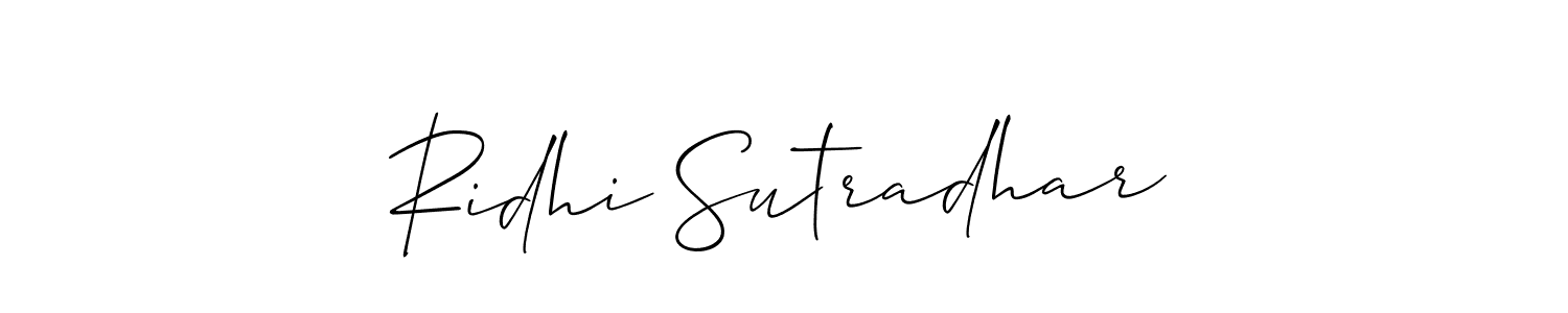 Ridhi Sutradhar stylish signature style. Best Handwritten Sign (Allison_Script) for my name. Handwritten Signature Collection Ideas for my name Ridhi Sutradhar. Ridhi Sutradhar signature style 2 images and pictures png