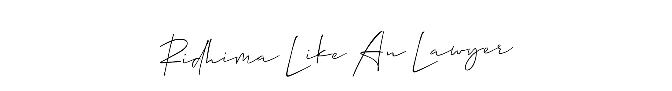 You can use this online signature creator to create a handwritten signature for the name Ridhima Like An Lawyer. This is the best online autograph maker. Ridhima Like An Lawyer signature style 2 images and pictures png