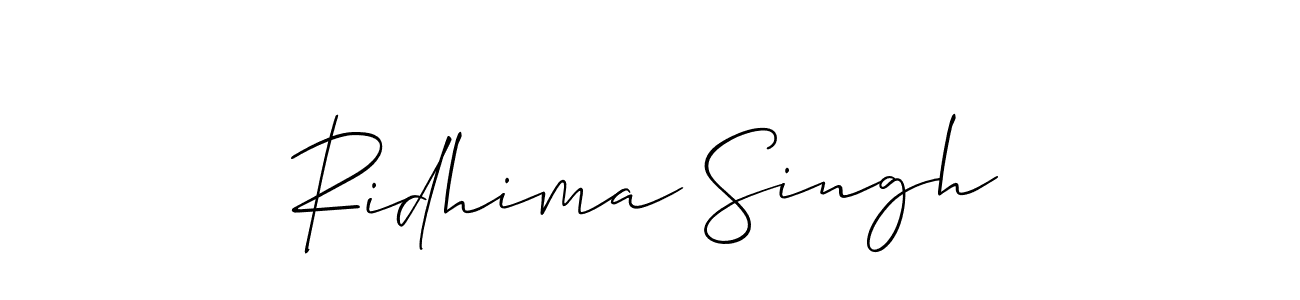 You should practise on your own different ways (Allison_Script) to write your name (Ridhima Singh) in signature. don't let someone else do it for you. Ridhima Singh signature style 2 images and pictures png