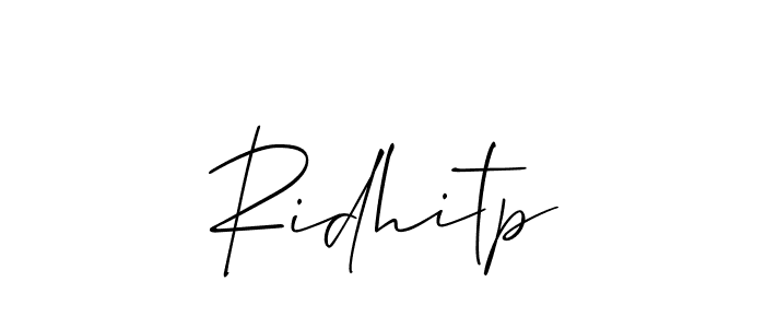 It looks lik you need a new signature style for name Ridhitp. Design unique handwritten (Allison_Script) signature with our free signature maker in just a few clicks. Ridhitp signature style 2 images and pictures png