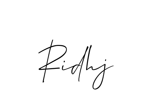 Also we have Ridhj name is the best signature style. Create professional handwritten signature collection using Allison_Script autograph style. Ridhj signature style 2 images and pictures png