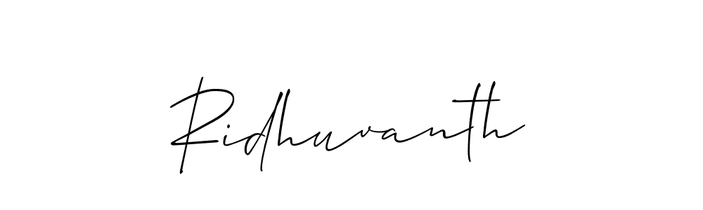 Use a signature maker to create a handwritten signature online. With this signature software, you can design (Allison_Script) your own signature for name Ridhuvanth. Ridhuvanth signature style 2 images and pictures png