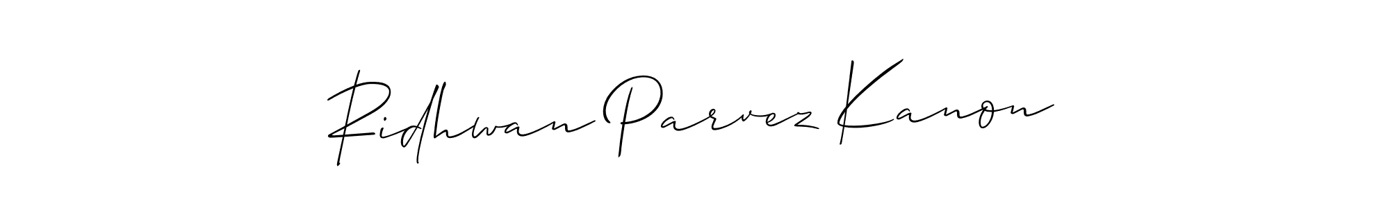 Ridhwan Parvez Kanon stylish signature style. Best Handwritten Sign (Allison_Script) for my name. Handwritten Signature Collection Ideas for my name Ridhwan Parvez Kanon. Ridhwan Parvez Kanon signature style 2 images and pictures png