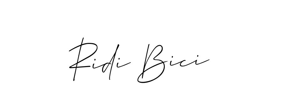 Ridi Bici stylish signature style. Best Handwritten Sign (Allison_Script) for my name. Handwritten Signature Collection Ideas for my name Ridi Bici. Ridi Bici signature style 2 images and pictures png