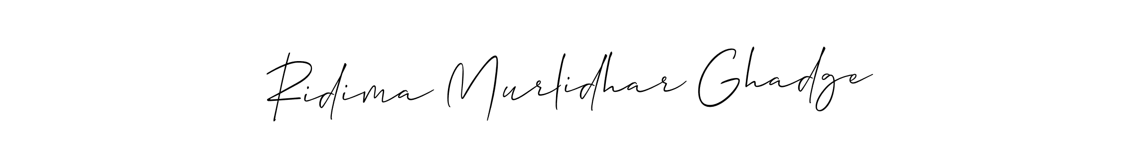 Make a beautiful signature design for name Ridima Murlidhar Ghadge. Use this online signature maker to create a handwritten signature for free. Ridima Murlidhar Ghadge signature style 2 images and pictures png