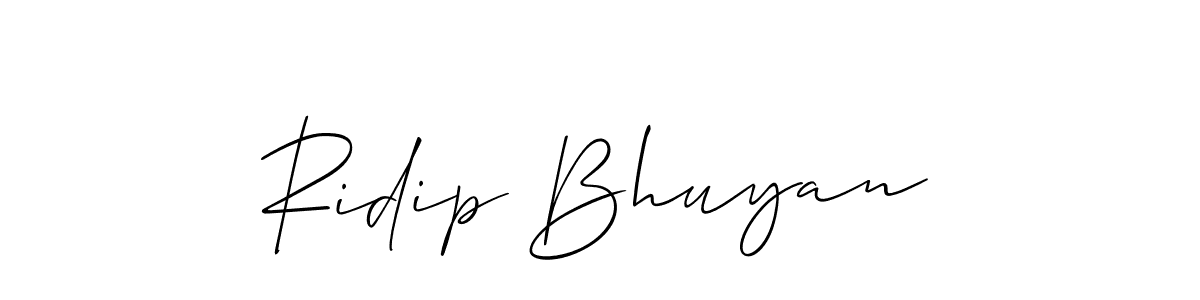 Allison_Script is a professional signature style that is perfect for those who want to add a touch of class to their signature. It is also a great choice for those who want to make their signature more unique. Get Ridip Bhuyan name to fancy signature for free. Ridip Bhuyan signature style 2 images and pictures png