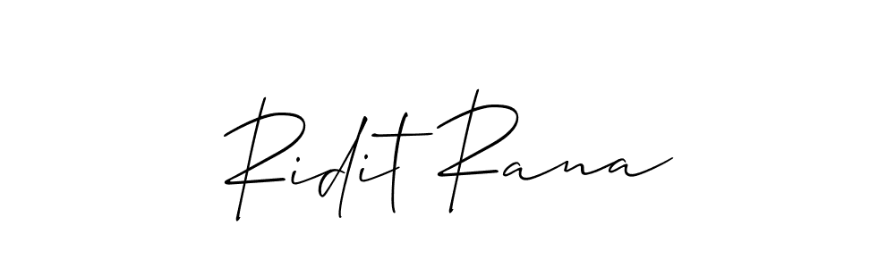 How to make Ridit Rana signature? Allison_Script is a professional autograph style. Create handwritten signature for Ridit Rana name. Ridit Rana signature style 2 images and pictures png