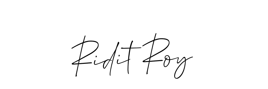 Design your own signature with our free online signature maker. With this signature software, you can create a handwritten (Allison_Script) signature for name Ridit Roy. Ridit Roy signature style 2 images and pictures png