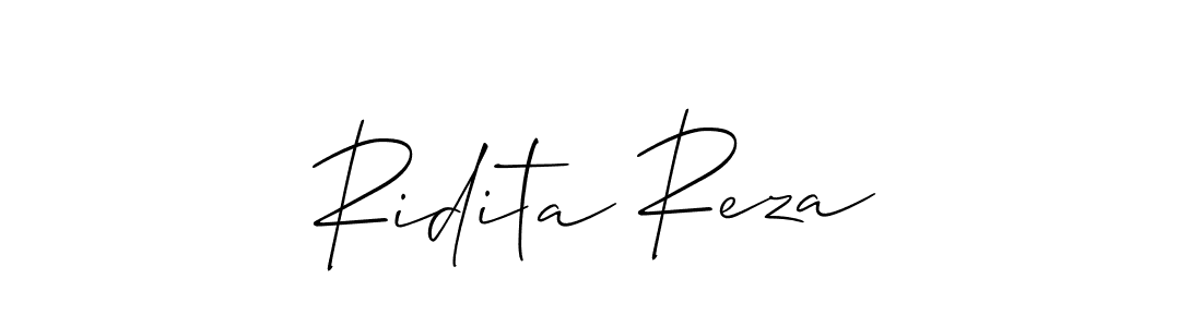 How to Draw Ridita Reza signature style? Allison_Script is a latest design signature styles for name Ridita Reza. Ridita Reza signature style 2 images and pictures png