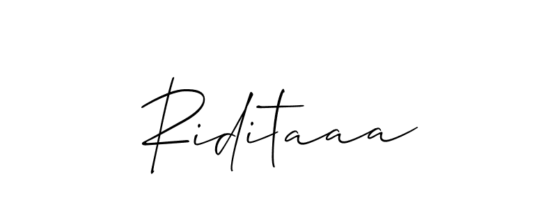 Riditaaa stylish signature style. Best Handwritten Sign (Allison_Script) for my name. Handwritten Signature Collection Ideas for my name Riditaaa. Riditaaa signature style 2 images and pictures png