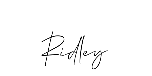 Design your own signature with our free online signature maker. With this signature software, you can create a handwritten (Allison_Script) signature for name Ridley. Ridley signature style 2 images and pictures png