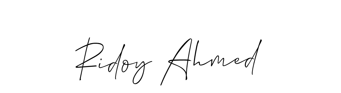 You should practise on your own different ways (Allison_Script) to write your name (Ridoy Ahmed) in signature. don't let someone else do it for you. Ridoy Ahmed signature style 2 images and pictures png