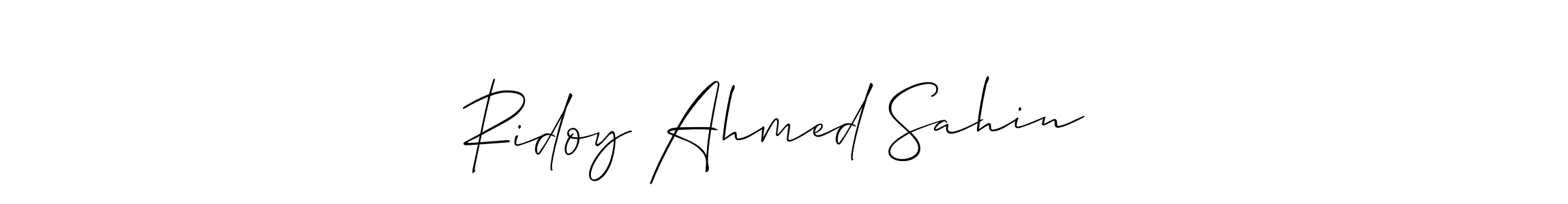 This is the best signature style for the Ridoy Ahmed Sahin❤️ name. Also you like these signature font (Allison_Script). Mix name signature. Ridoy Ahmed Sahin❤️ signature style 2 images and pictures png