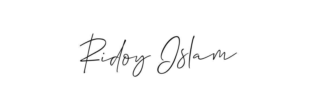 How to make Ridoy Islam name signature. Use Allison_Script style for creating short signs online. This is the latest handwritten sign. Ridoy Islam signature style 2 images and pictures png