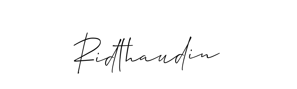 You can use this online signature creator to create a handwritten signature for the name Ridthaudin. This is the best online autograph maker. Ridthaudin signature style 2 images and pictures png