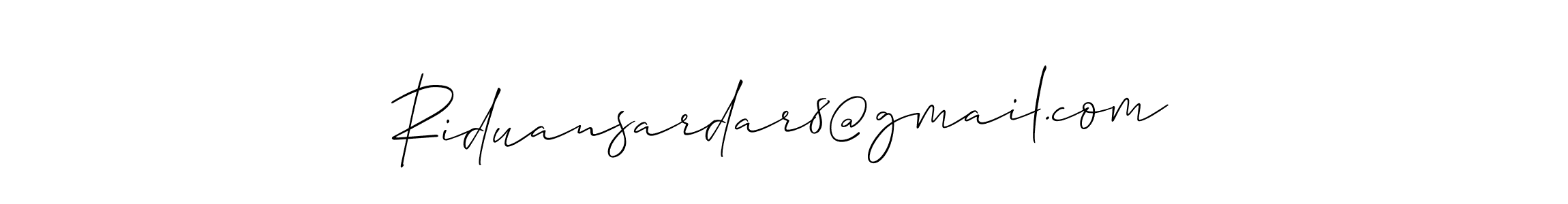 How to Draw Riduansardar8@gmail.com signature style? Allison_Script is a latest design signature styles for name Riduansardar8@gmail.com. Riduansardar8@gmail.com signature style 2 images and pictures png