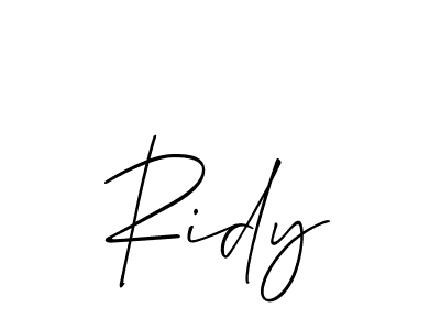 Make a beautiful signature design for name Ridy. Use this online signature maker to create a handwritten signature for free. Ridy signature style 2 images and pictures png
