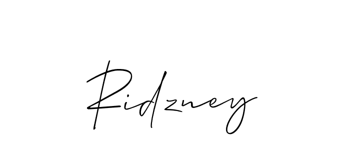 How to make Ridzney name signature. Use Allison_Script style for creating short signs online. This is the latest handwritten sign. Ridzney signature style 2 images and pictures png