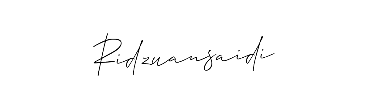 Make a beautiful signature design for name Ridzuansaidi. Use this online signature maker to create a handwritten signature for free. Ridzuansaidi signature style 2 images and pictures png