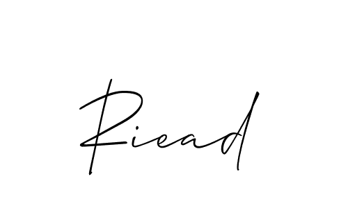 Also You can easily find your signature by using the search form. We will create Riead name handwritten signature images for you free of cost using Allison_Script sign style. Riead signature style 2 images and pictures png