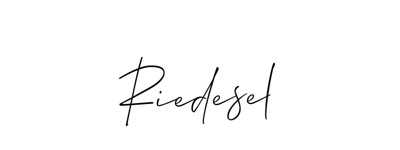 Create a beautiful signature design for name Riedesel. With this signature (Allison_Script) fonts, you can make a handwritten signature for free. Riedesel signature style 2 images and pictures png